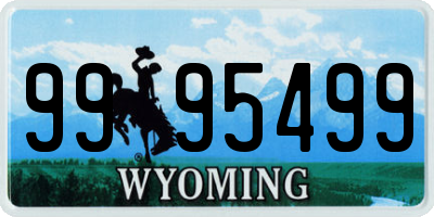 WY license plate 9995499