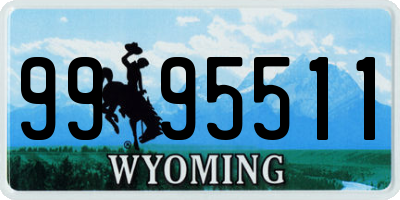 WY license plate 9995511