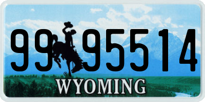 WY license plate 9995514