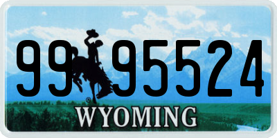 WY license plate 9995524