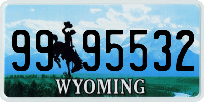 WY license plate 9995532