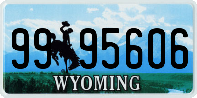 WY license plate 9995606