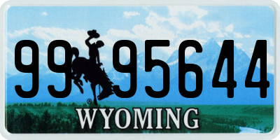 WY license plate 9995644