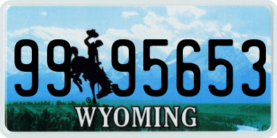 WY license plate 9995653