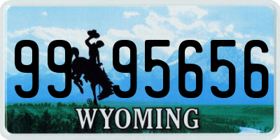 WY license plate 9995656