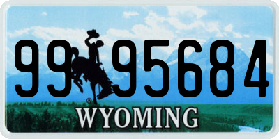 WY license plate 9995684