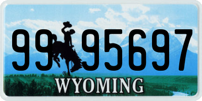 WY license plate 9995697