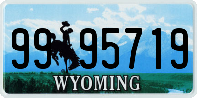 WY license plate 9995719