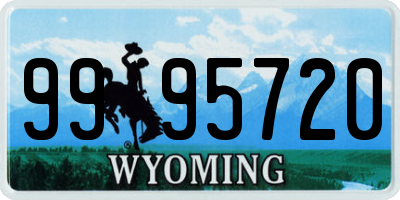 WY license plate 9995720