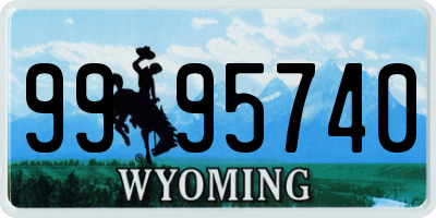 WY license plate 9995740