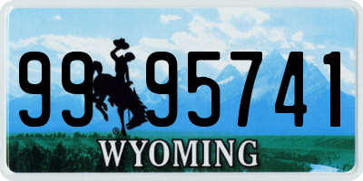 WY license plate 9995741