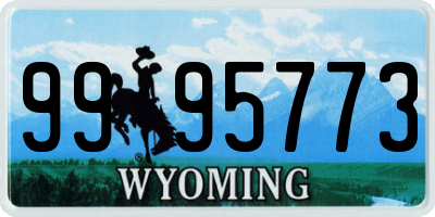 WY license plate 9995773