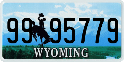 WY license plate 9995779