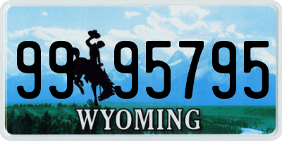 WY license plate 9995795