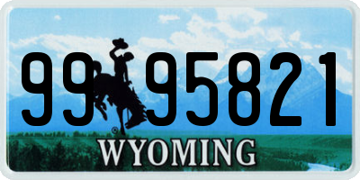WY license plate 9995821
