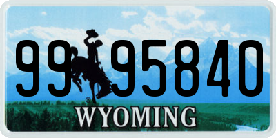 WY license plate 9995840