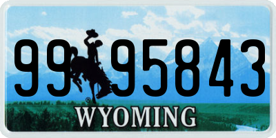 WY license plate 9995843