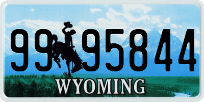 WY license plate 9995844