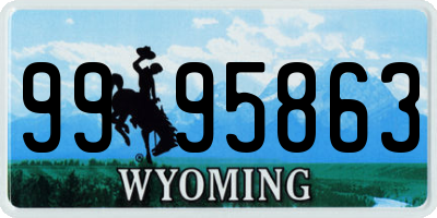 WY license plate 9995863