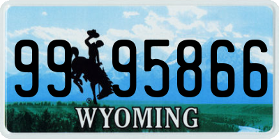 WY license plate 9995866