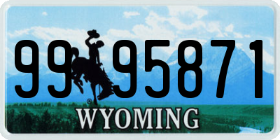WY license plate 9995871
