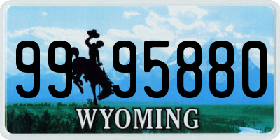 WY license plate 9995880