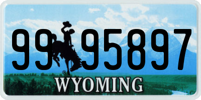 WY license plate 9995897