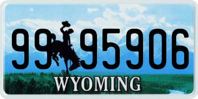 WY license plate 9995906