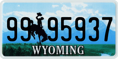 WY license plate 9995937