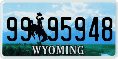 WY license plate 9995948