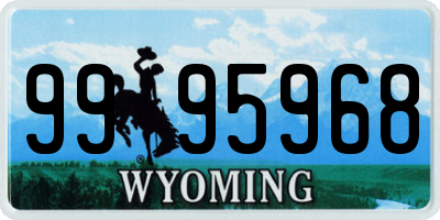 WY license plate 9995968