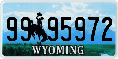 WY license plate 9995972