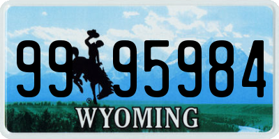 WY license plate 9995984