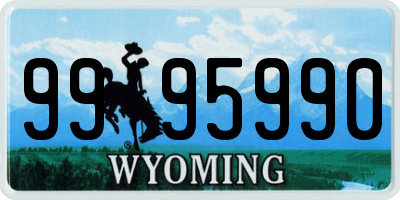 WY license plate 9995990