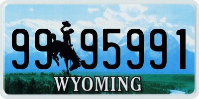WY license plate 9995991