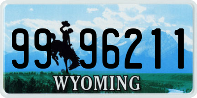 WY license plate 9996211