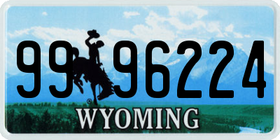 WY license plate 9996224