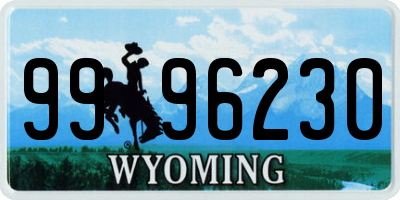 WY license plate 9996230
