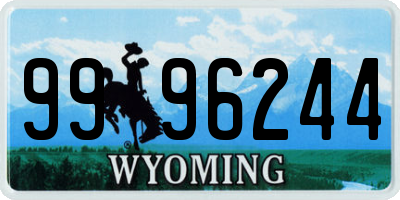 WY license plate 9996244