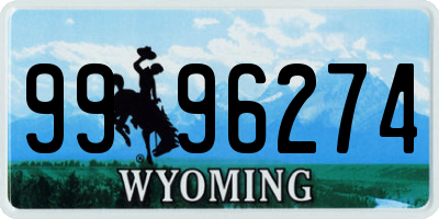 WY license plate 9996274