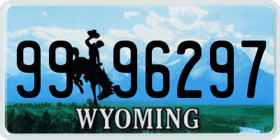 WY license plate 9996297