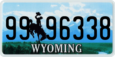 WY license plate 9996338