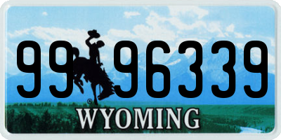 WY license plate 9996339