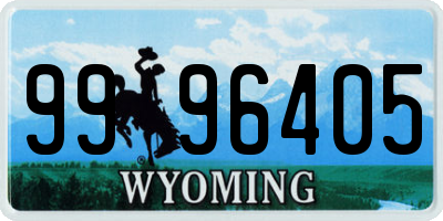 WY license plate 9996405