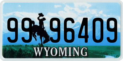 WY license plate 9996409