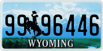 WY license plate 9996446