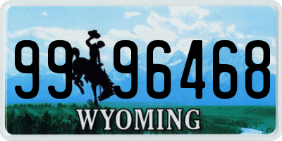 WY license plate 9996468