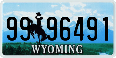 WY license plate 9996491