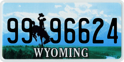 WY license plate 9996624