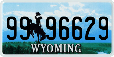 WY license plate 9996629